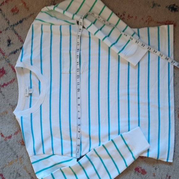 J Crew Striped Long Sleeve sweatshirt NWOT - Picture 2 of 3